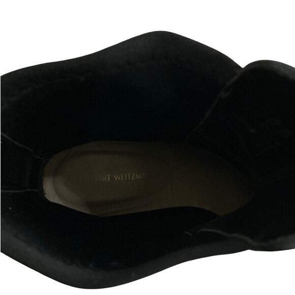 Stuart Weitzman Ultra Lug City Leather Bootie Black Size 8 Excellent Condition - Picture 11 of 12